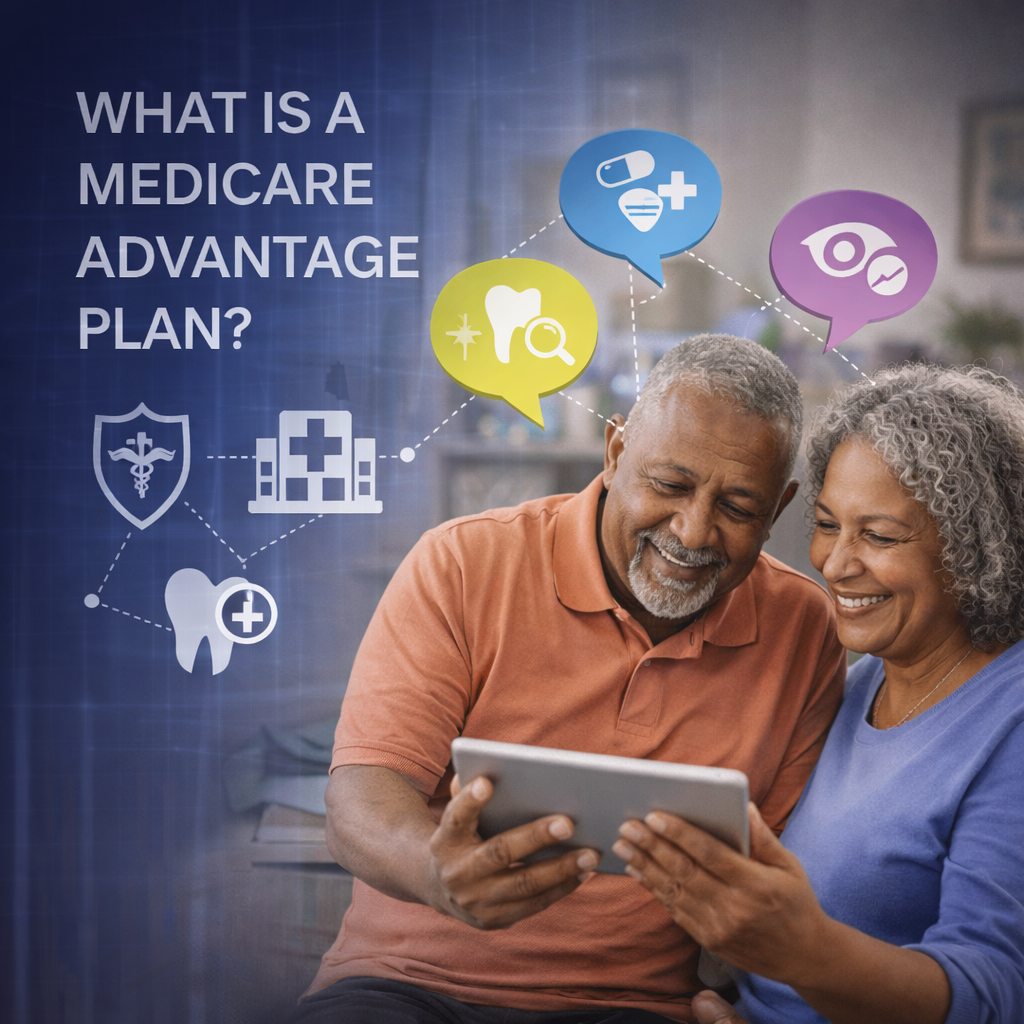 Medicare Advantage plan explanation illustration